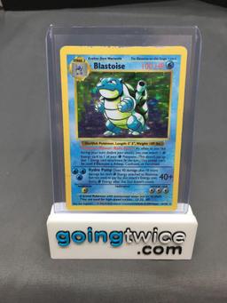 HIGH END - Base Set Shadowless HOLO RARE Pokemon Card - BLASTOISE 2/102