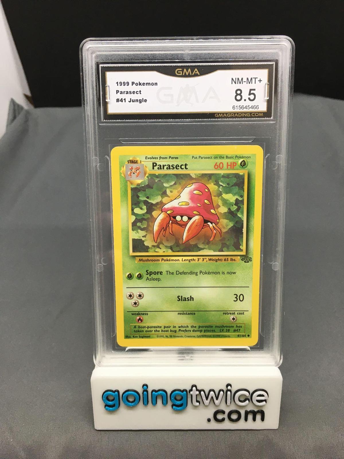 GMA Graded 1999 Pokemon Jungle Unlimited #41 PARASECT Trading Card - NM-MT+ 8.5