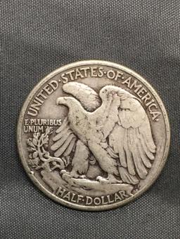 1946 United States Walking Liberty Silver Half Dollar - 90% Silver Coin from Estate