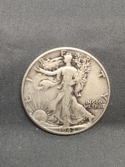 1942 United States Walking Liberty Silver Half Dollar - 90% Silver Coin from Estate