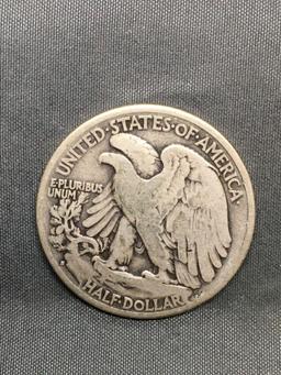 1934-S United States Walking Lberty Silver Half Dollar - 90% Silver Coin from Estate