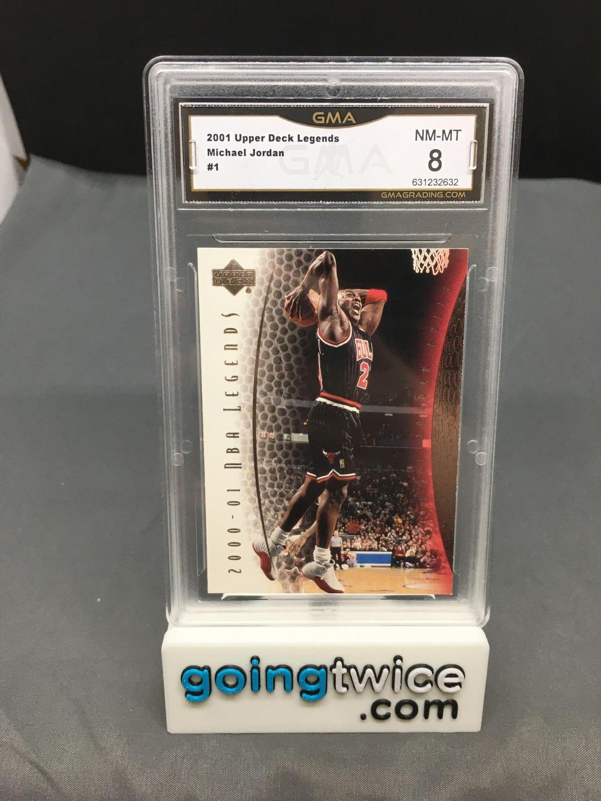 GMA Graded 2001 Upper Deck Legends #1 LEBRON JAMES Trading Card - NM-MT 8