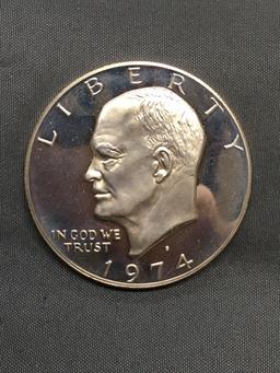 1974 United States Eisenhower Silver Dollar - 40% Silver Coin from Estate