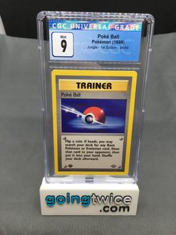 CGC Graded 1999 Pokemon Jungle 1st Edition #64 POKE BALL Trading Card - MINT 9