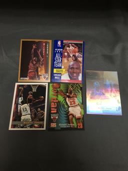 5 Card Lot of MICHAEL JORDAN Chicago Bulls Basketball Cards from Huge Collection