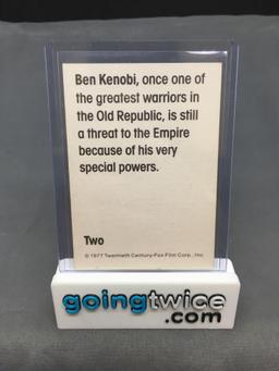 1977 20th Century Fox Star Wars #2 OBI-WAN KENOBI Vintage Trading Card