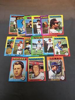 15 Card Lot of 1975 Topps Mini Vintage Baseball Cards from Nice Collection