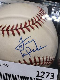 Signed TONY LARUSSA White Sox A's Cardinals Manager Autographed Major League Baseball