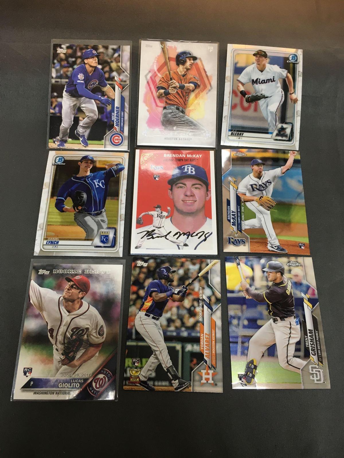 9 Card Lot of BASEBALL ROOKIE CARDS - Mostly from Newer Sets and Star Players from HUGE Collection