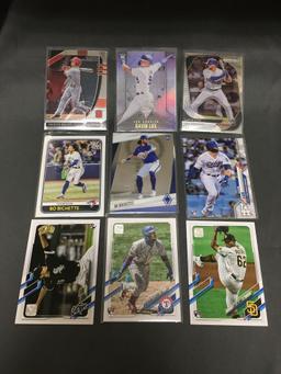 9 Card Lot of BASEBALL ROOKIE CARDS - Mostly from Newer Sets and Star Players from HUGE Collection