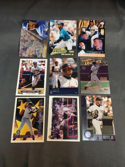 9 Count Lot of KEN GRIFFEY JR. Seattle Mariners Cincinnati Reds Baseball Cards from Collection