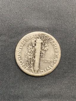 1919-S United States Mercury Silver Dime - 90% Silver Coin from Estate