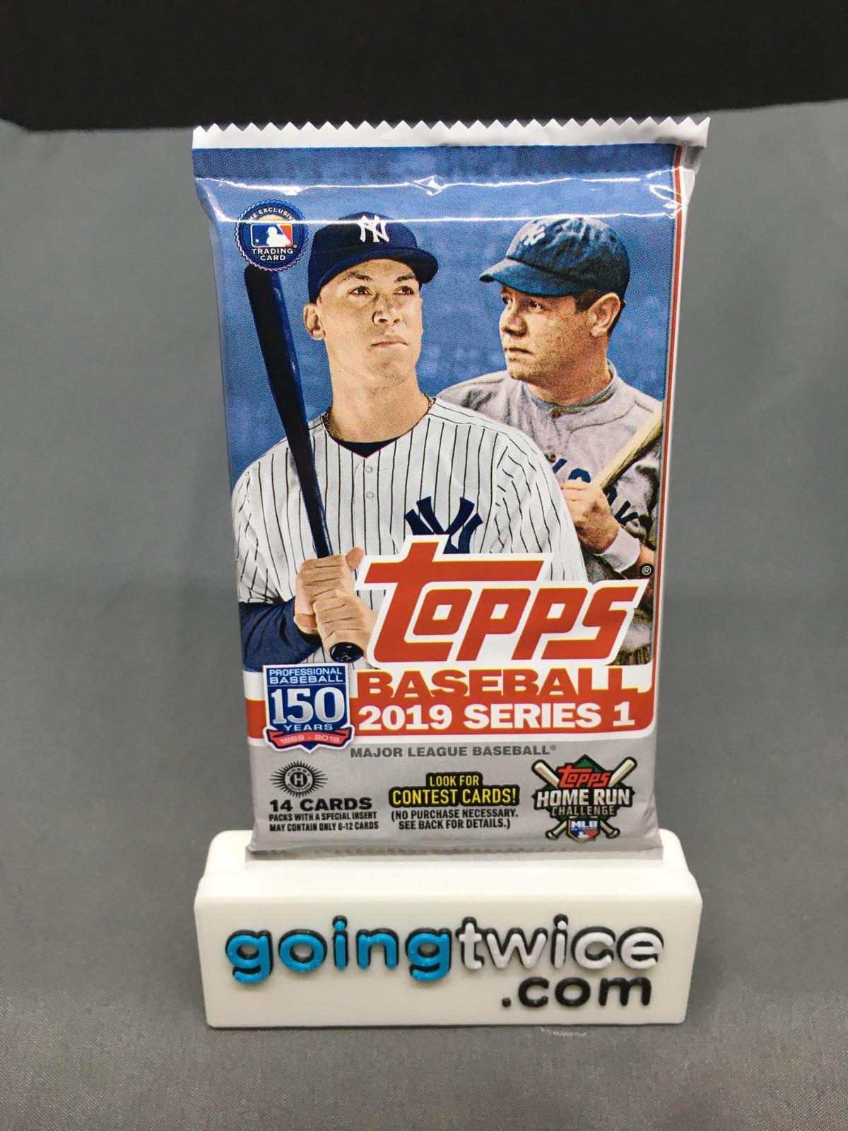 Factory Sealed 2019 Topps Series 1 Baseball 14 Card Hobby Edition Pack