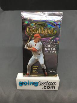 Factory Sealed 1998 Topps Gold Label 3 Card Retail Edition Pack