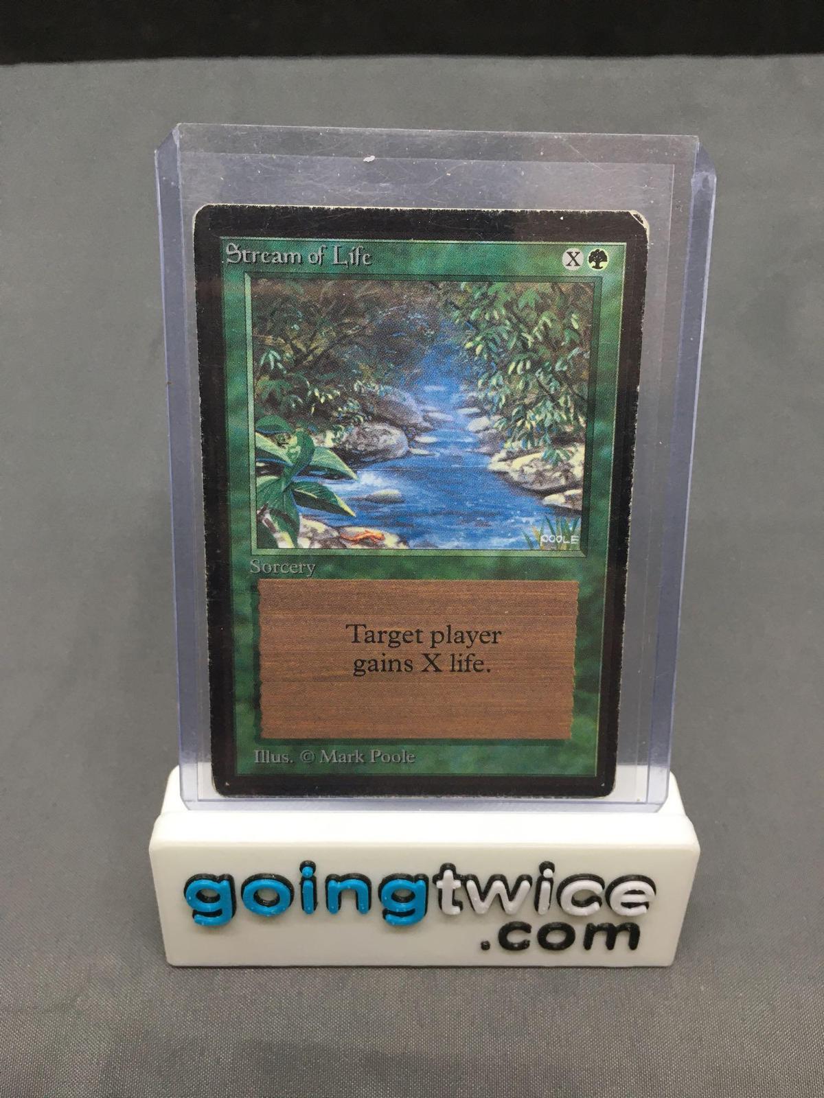 Vintage Magic the Gathering Beta STREAM OF LIFE Trading Card from Estate