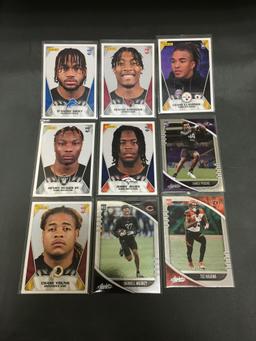 9 Card Lot of FOOTBALL ROOKIE CARDS - Mostly from Newer Sets with Future Stars & More!