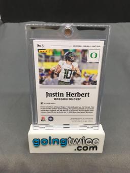 2020 Panini Chronicles Football #5 JUSTIN HERBERT Chargers Rookie Trading Card
