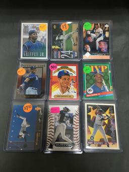 9 Card Lot of KEN GRIFFEY JR Seattle Mariners Baseball Cards from Massive Collection