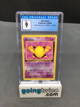 CGC Graded 2000 Pokemon Team Rocket 1st Edition #54 DROWZEE Trading Card - MINT 9