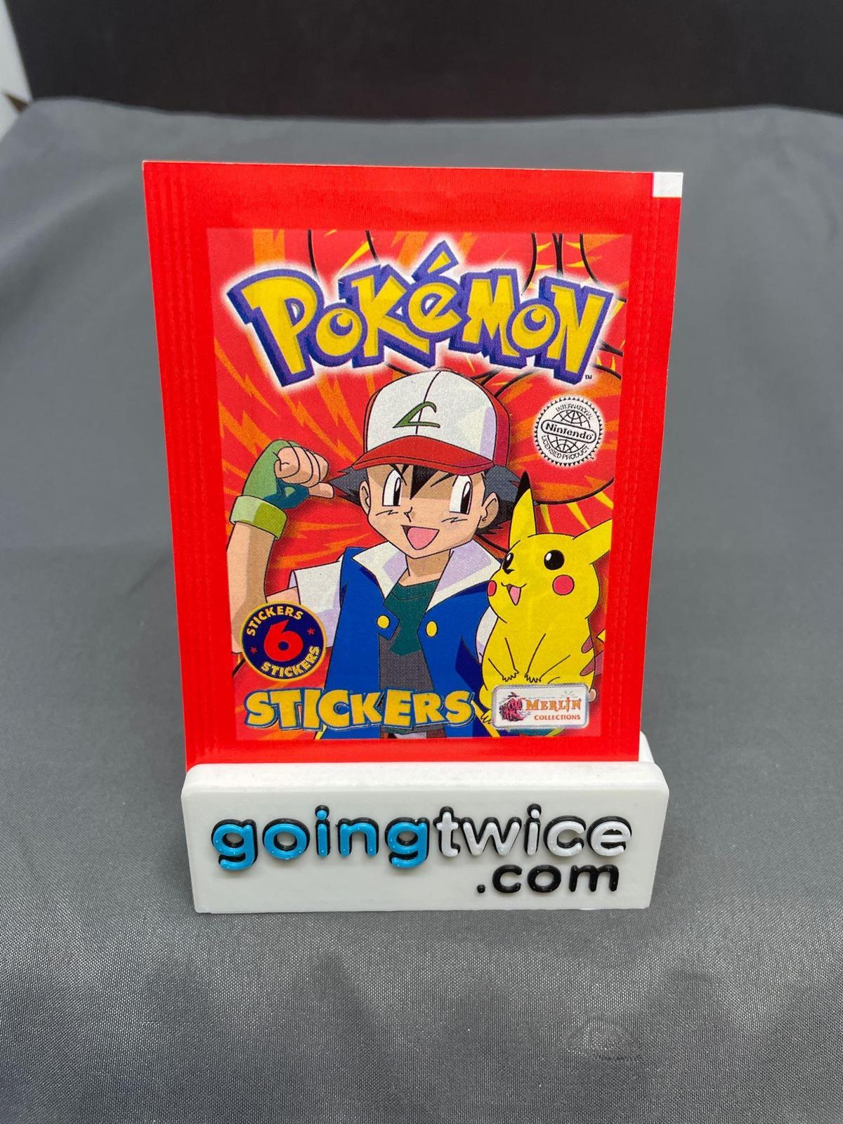 Factory Sealed 1999 POKEMON STICKERS 6 Sticker Vintage Pack