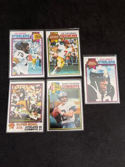 5 Card Lot of 1979 Topps Football Hall of Famer Football Cards