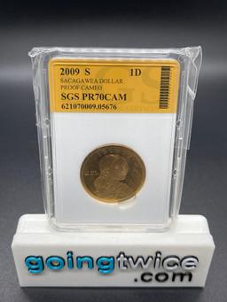 SGS Graded 2009 S Proof CAM Sacagawea Dollar