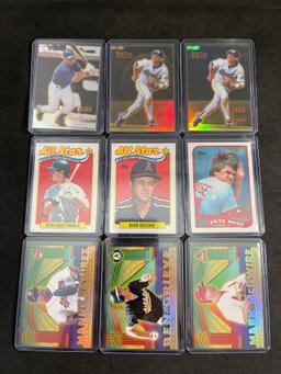 Lot of 9 Baseball Stars, Rookies, and Inserts From Large Colllection
