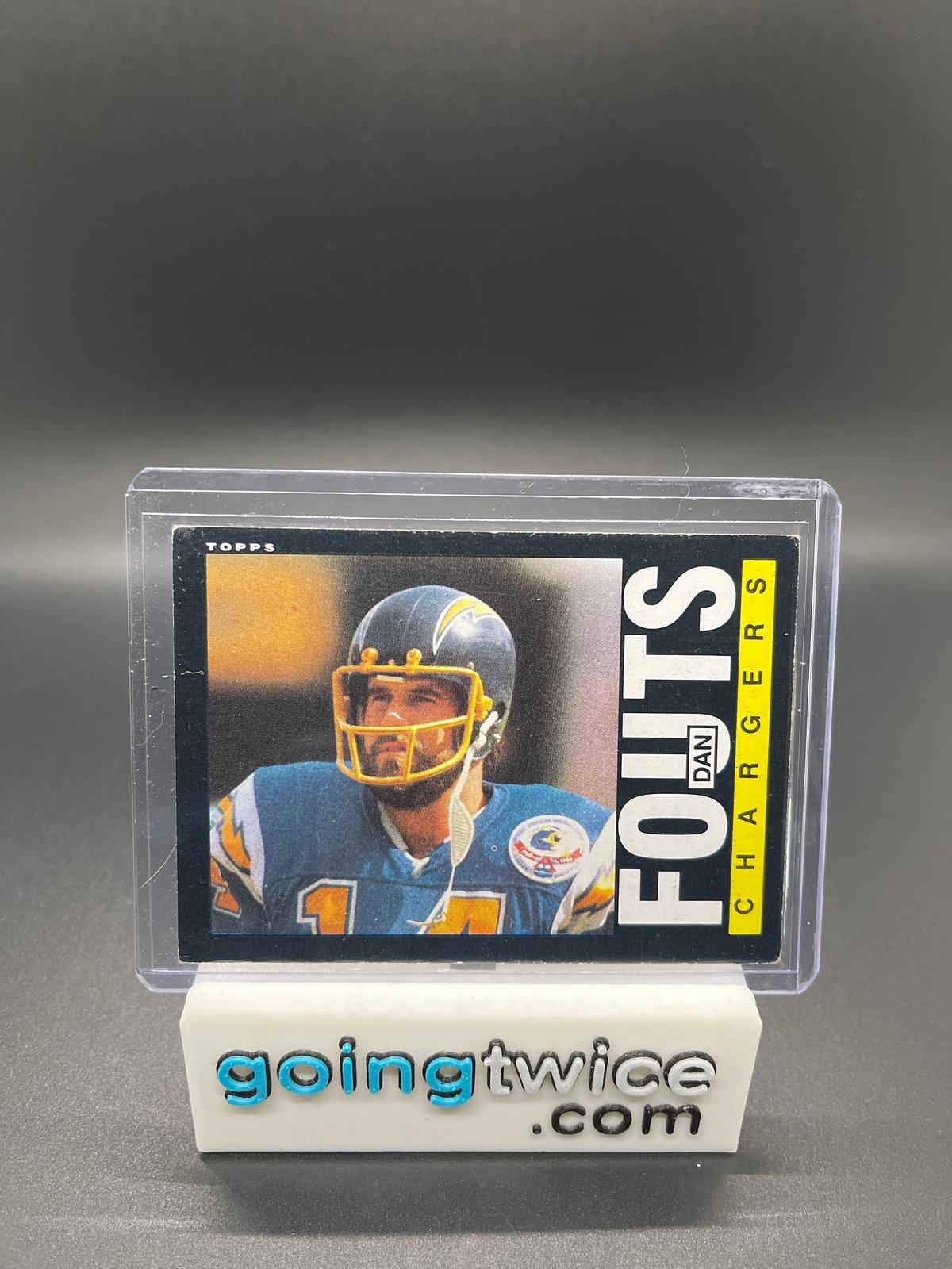 1985 Topps Dan Fouts #372 Football Card From Large Collection