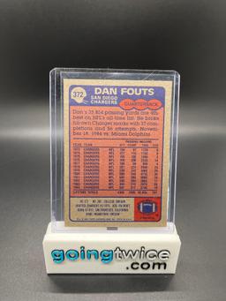 1985 Topps Dan Fouts #372 Football Card From Large Collection