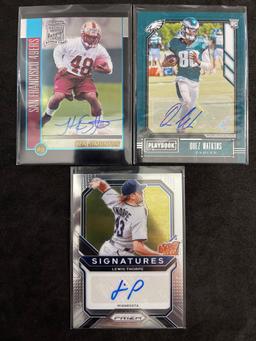 Lot of 3 Jersey or Autograph Sports Card From Large Collection