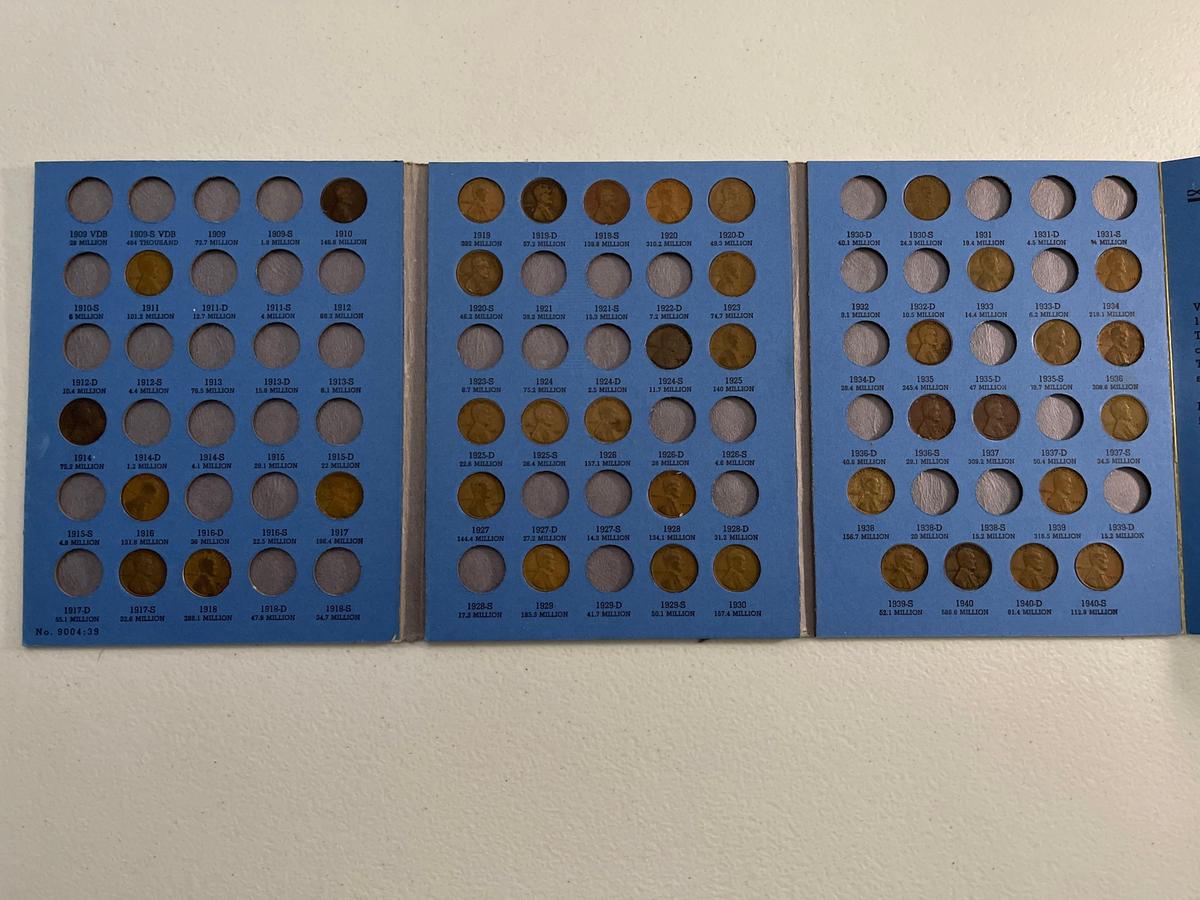 Lincoln Head Cent Collection1909 to 1940 Number One Partial Book From Large Collection