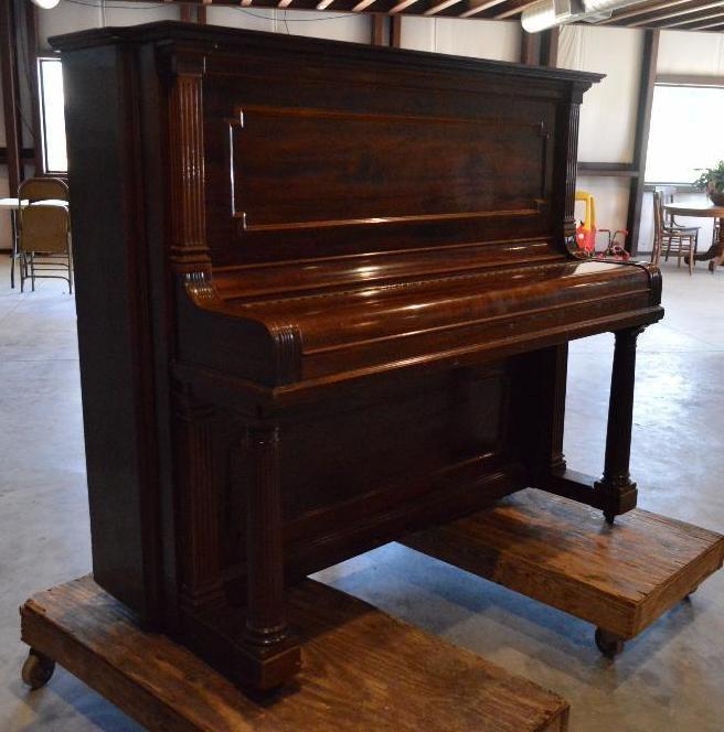 Antique 1900 Steinway Upright Grand Piano