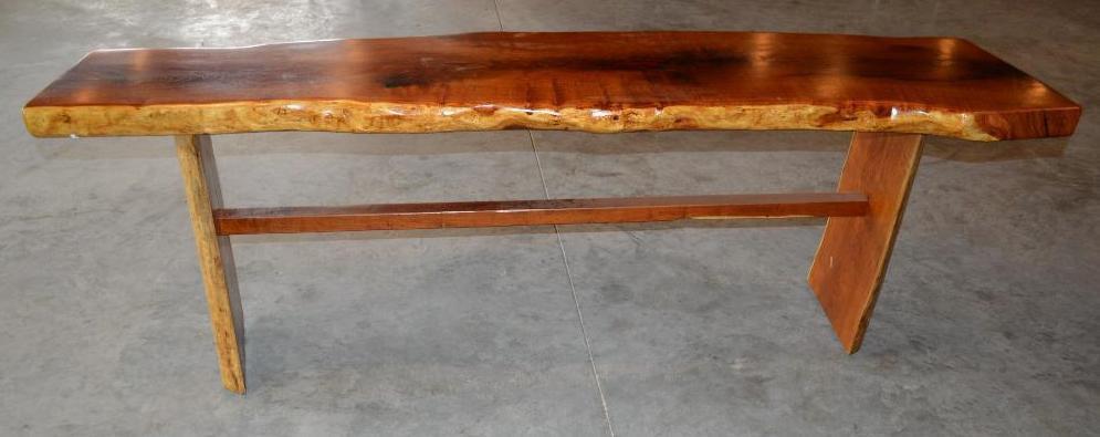 Handmade Mesquite Wood Sofa/T.V./Office Table (80"x18 1/2"x28")