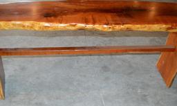 Handmade Mesquite Wood Sofa/T.V./Office Table (80"x18 1/2"x28")