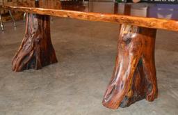 Handmade Mesquite Bench/Table w/ Cypress Legs