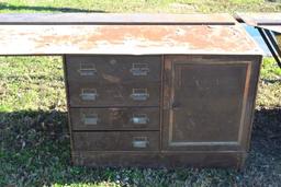 Set of 2 Fire Wall Cabinets with drawers and opening door