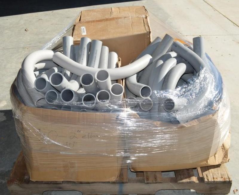 Pallet of Electrical 2" sch 40 PVC/2" Elbows/2" Adaptors