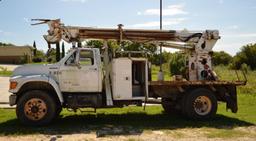 1999 Ford F800 Digger Truck, Missing 3rd/5th Gear & Parts off Digger, *Title (unit 5403)