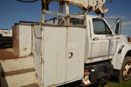 1999 Ford F800 Digger Truck, Missing 3rd/5th Gear & Parts off Digger, *Title (unit 5403)