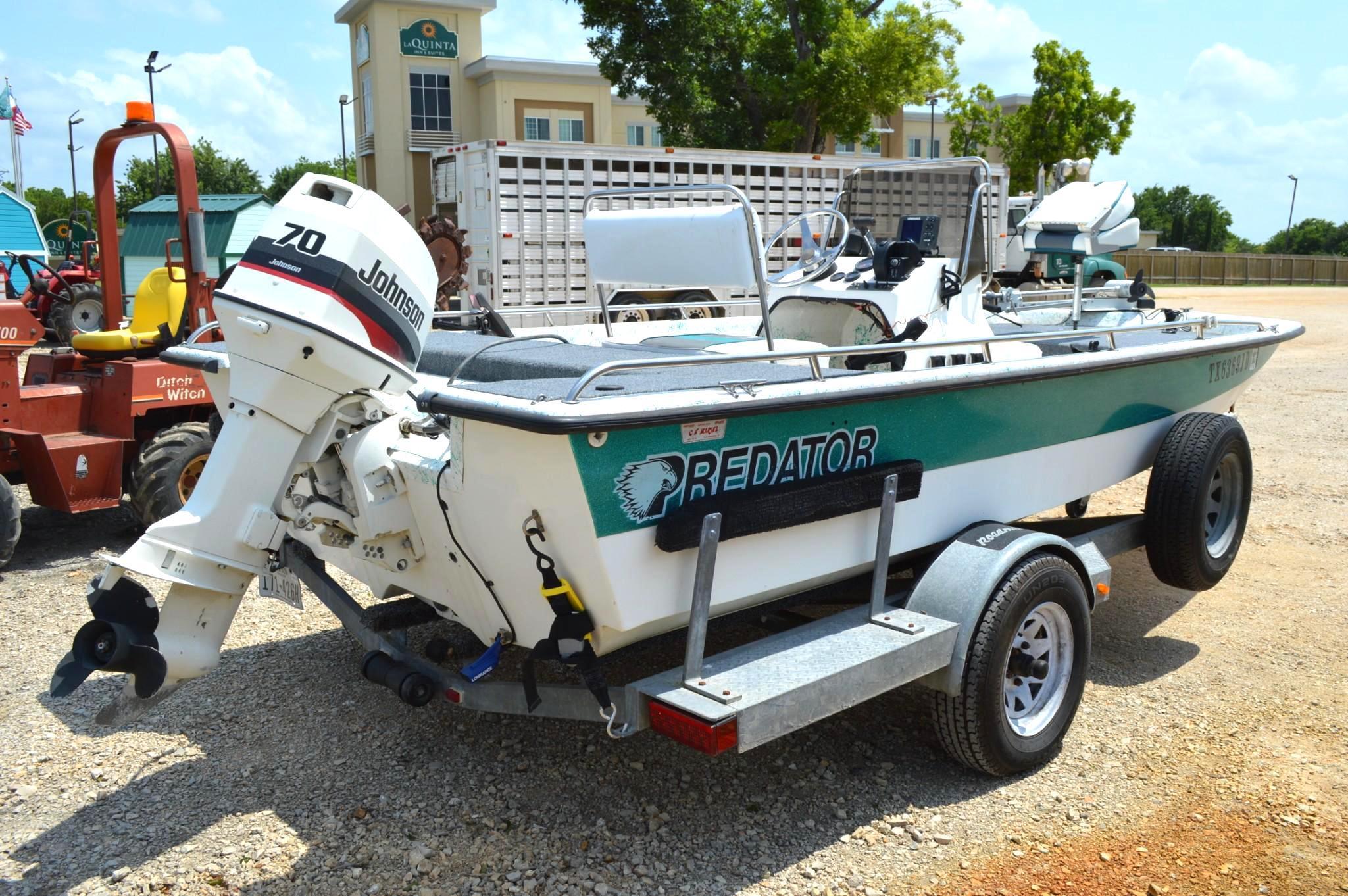 1998 Predator 17' Bay Boat & 1997 Johnson 70 hp motor *Hook-5 GPS/Sonar, Motor Guide Trolling Motor*