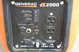 Generac ix2000 Generator 120v 2000 watts 16.7 amps - Gas Powered Portable Inverter Generator