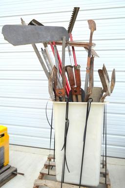 Container of Concrete Tools/Shovels