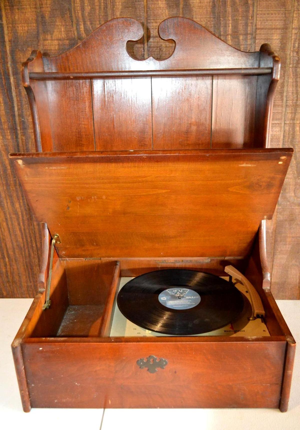 Vintage Westinghouse Record Player In Cabinet