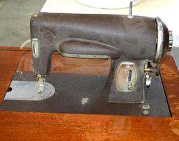Antique Kenmore Sewing Machine in Cabinet