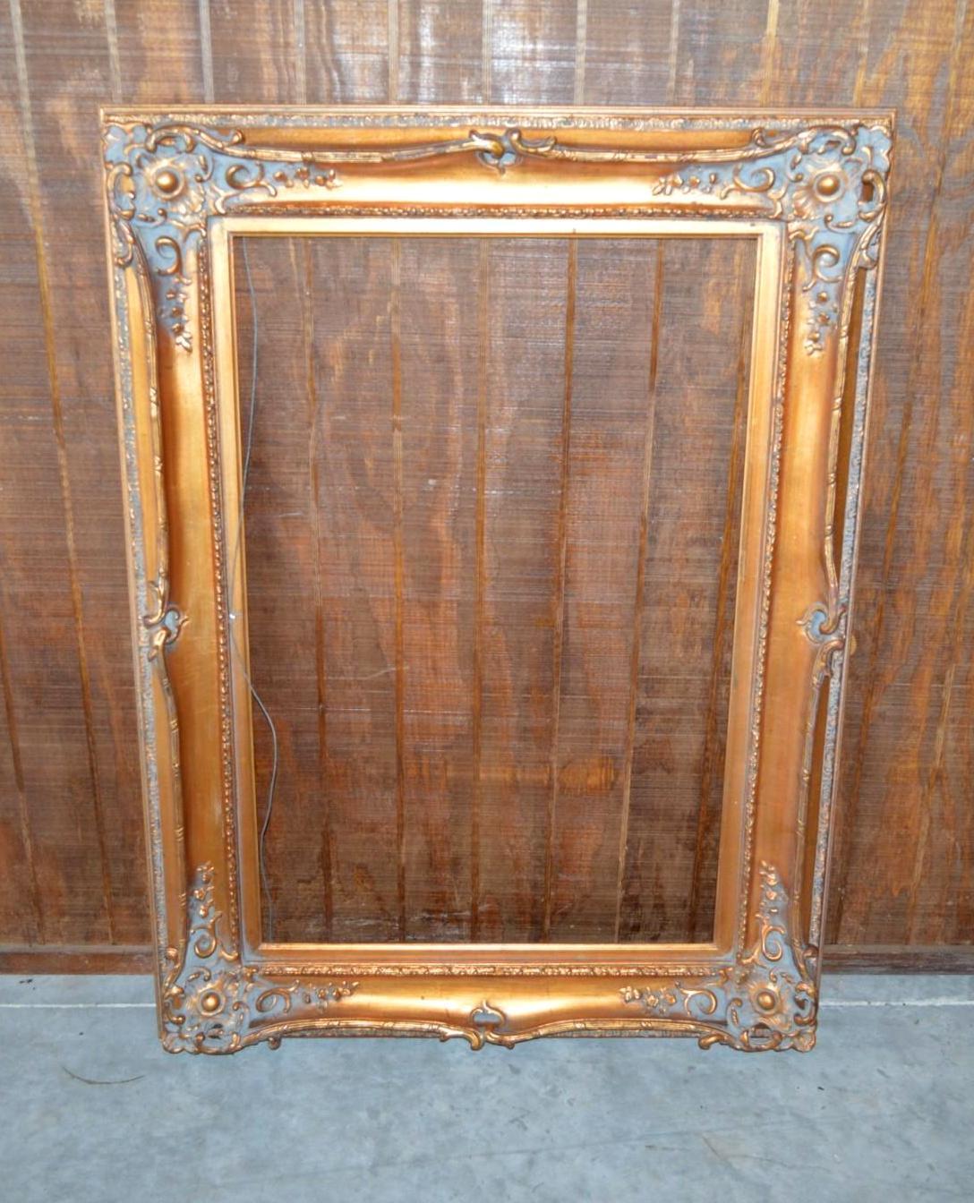 Large Gold Frame w/ Hanging Wire