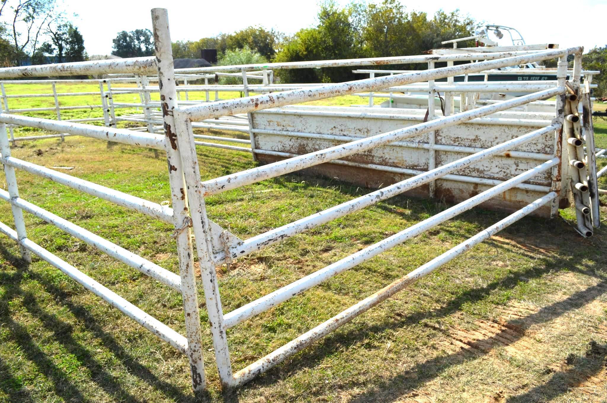 Back Pens for Roping Arena - Includes Calf Chute, Steer Chute, Boxes etc.