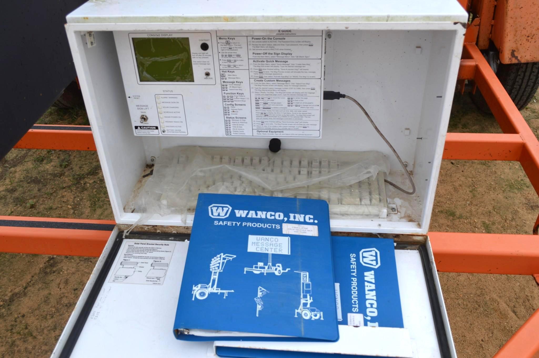 2010 Wanco 8000 Message Board w/ User Manual