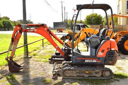 Kubota KX41-3V Compact/Mini Excavator - open cab, canopy, backfill blade