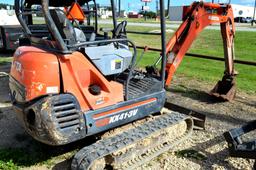 Kubota KX41-3V Compact/Mini Excavator - open cab, canopy, backfill blade