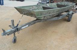 14ft Jon Boat w/Trailer *BOS Only for Boat and Trailer